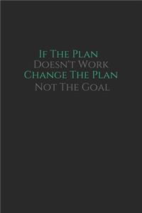 if the plan doesn't work change the plan not the goal