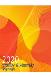 2020 Calendar With Orange Circle Jan - Dec 2020