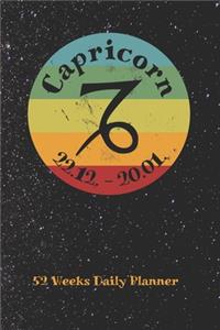 Zodiac Sign Capricorn - Daily Planner for 52 Weeks