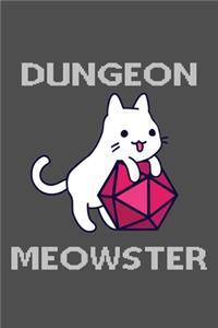 Dungeon Meowster DnD Notebook Journal 100 Lined Pages matte.