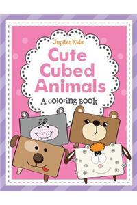 Cute Cubed Animals (A Coloring Book)