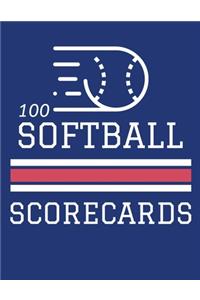 100 Softball Scorecards