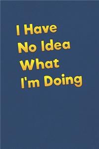 I Have No Idea What I'm Doing