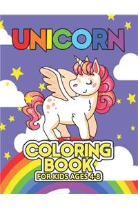 Unicorn Coloring Book for Kids Ages 4-8