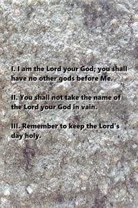 2020 Weekly Planner Religious Theme First Three Commandments Modern Stone