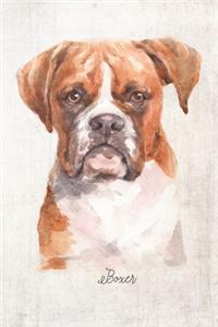 Boxer Dog Portrait Notebook