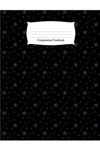 Composition Notebook: Blue Stars Astronomy Wide Ruled Notebook