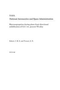 Macrosegregation During Plane Front Directional Solidification of Csl-1 Wt. Percent Tll Alloy