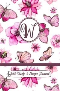 Monogram Bible Study & Prayer Journal - Letter W