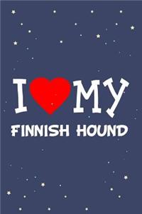 I Love My Finnish Hound Dog Breed Journal Notebook
