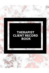 Therapist Client Record Book