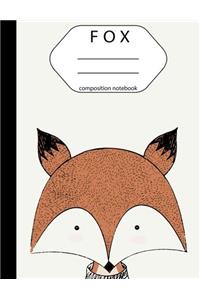 11: Fox Notebook (Wided Ruled Composition Notebook)