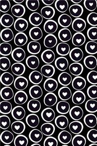 Bullet Journal Notebook Hearts in Circles Pattern 1
