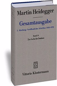 Martin Heidegger, Gesamtausgabe. I. Abteilung