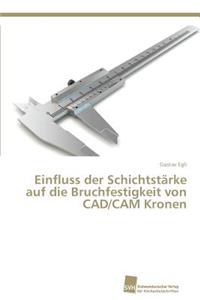Einfluss der Schichtstärke auf die Bruchfestigkeit von CAD/CAM Kronen