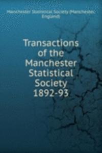 Transactions of the Manchester Statistical Society