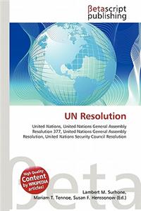 Un Resolution