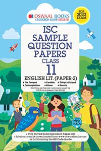 Oswaal ISC Sample Question Paper Class 11 English Paper 2 Literature Book (For 2020 Exam)