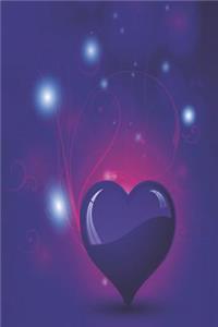 Notizbuch Leuchtendes Herz in Violett