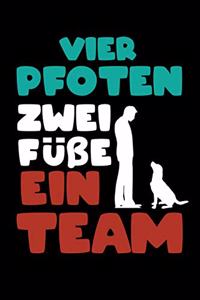 Vier Pfoten Zwei Füße Ein Team
