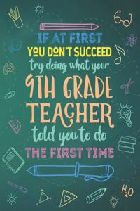 If At First You Don't Succeed Try Doing What Your 9th Grade Teacher Told You To Do The First Time