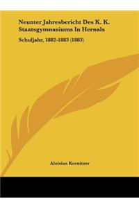 Neunter Jahresbericht Des K. K. Staatsgymnasiums In Hernals