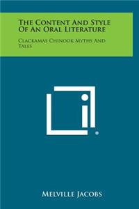 Content And Style Of An Oral Literature