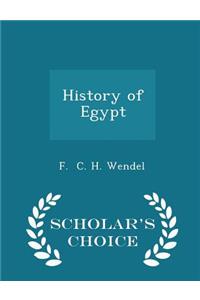 History of Egypt - Scholar's Choice Edition