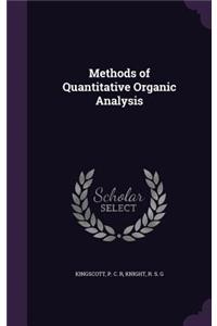 Methods of Quantitative Organic Analysis