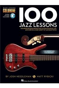 100 Jazz Lessons Bass Lesson Goldmine Series Book/Online Audio