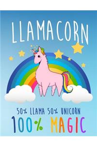 Llamacorn 50% Llama 50% Unicorn 100% Magic