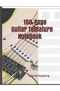 150-Page Guitar Tablature Notebook