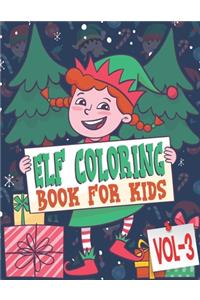 Elf Coloring Book For Kids