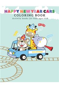 Happy New Year Car Coloring Book