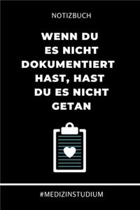 Notizbuch Wenn du es nicht dokumentiert hast, hast du es nicht getan #MEDIZINSTUDIUM