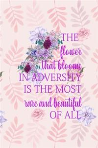 The Flower That Blooms In Adversity Is The Most Rare And Beautiful Of All