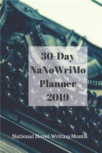 30-Day NaNoWriMo Planner 2019