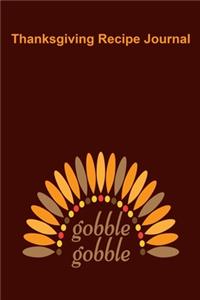 Thanksgiving Recipe Journal Gobble Gobble