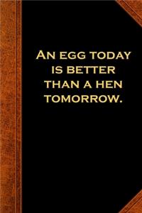 2020 Weekly Planner Ben Franklin Quote Egg Today Vintage Style 134 Pages