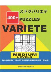 400 + puzzles VARIETE Medium levels Calcudoku - Killer Jigsaw - Numbricks - Chain.