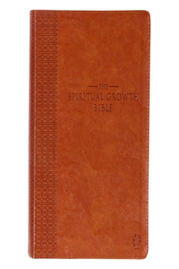 Spiritual Growth Bible, Study Bible, NLT - New Living Translation Holy Bible, Faux Leather, Saddle Tan