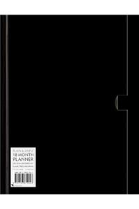 Black large plain & simple 18 month planner 2017