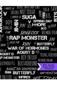 Bts Doodle Wide-Ruled Notebook,
