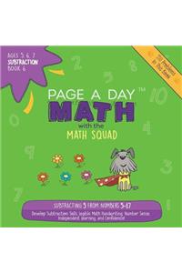 Page A Day Math Subtraction Book 6