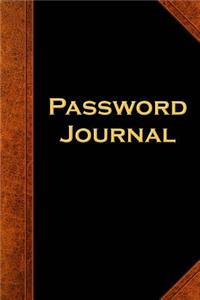 Password Journal Vintage Style