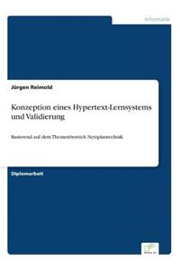 Konzeption eines Hypertext-Lernsystems und Validierung