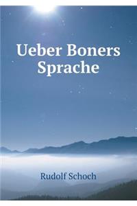 Ueber Boners Sprache