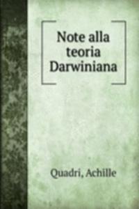 Note alla teoria Darwiniana