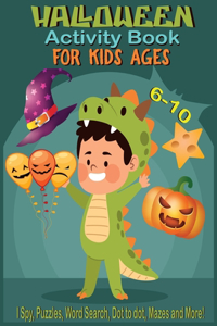 Halloween Activity Book For Kids Ages 6-10