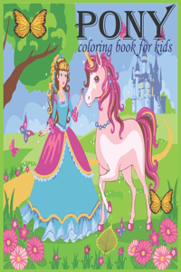 Pony coloring book for kids